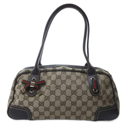 Gucci Sherry Line Printhie GG Canvas Handbag Mini Boston Cut Leather 161720