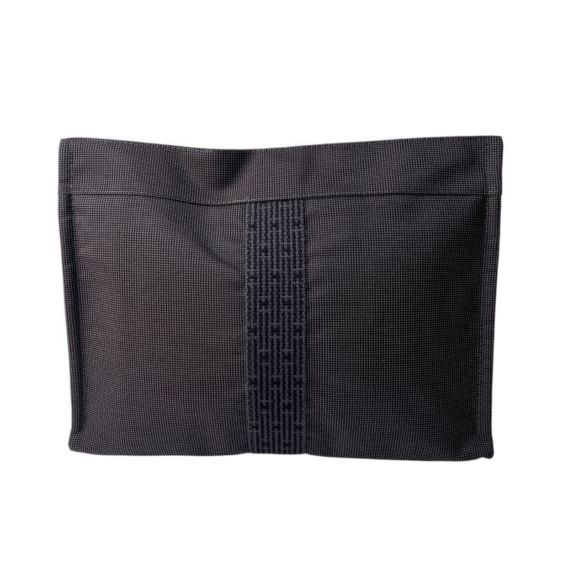 Unused Hermes Men's Her Line Canvas Clutch Bag Pouch