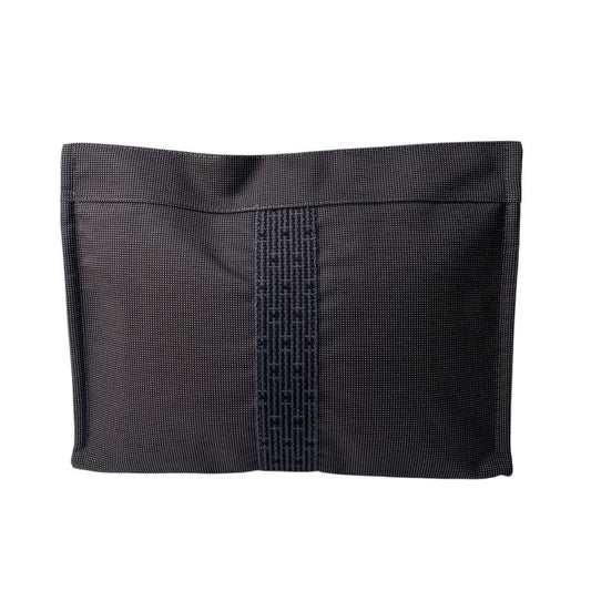 Unused Hermes Men's Her Line Canvas Clutch Bag Pouch
