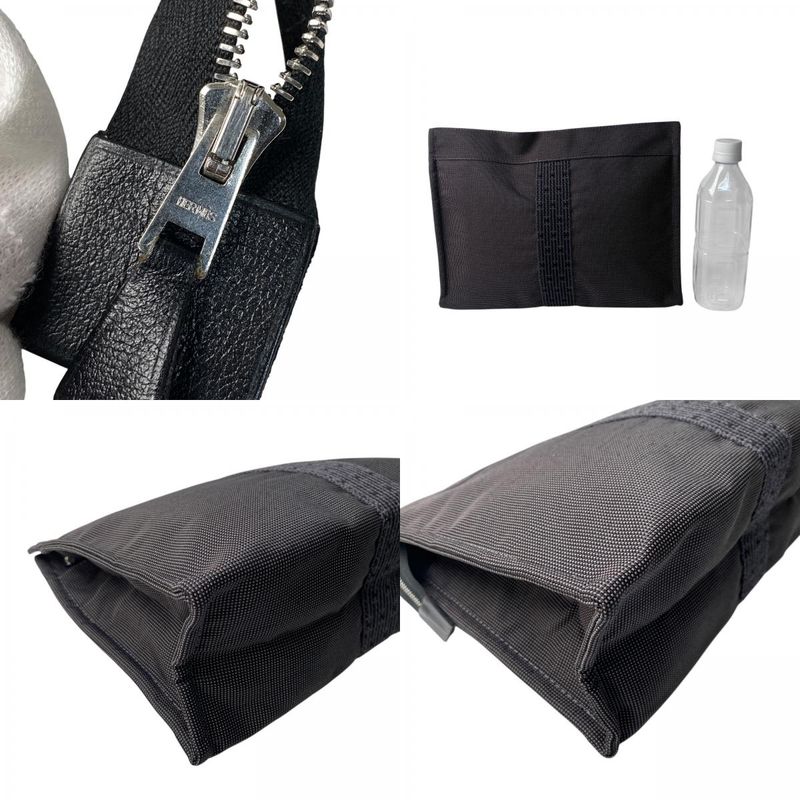 Unused Hermes Men's Her Line Canvas Clutch Bag Pouch