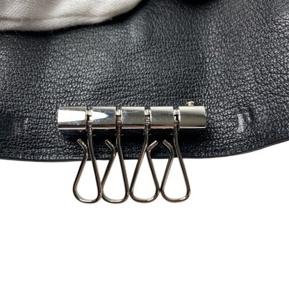 Hermes Women's Bearn 4 Key Case Vshardware W Engraved Chevre Misor Black