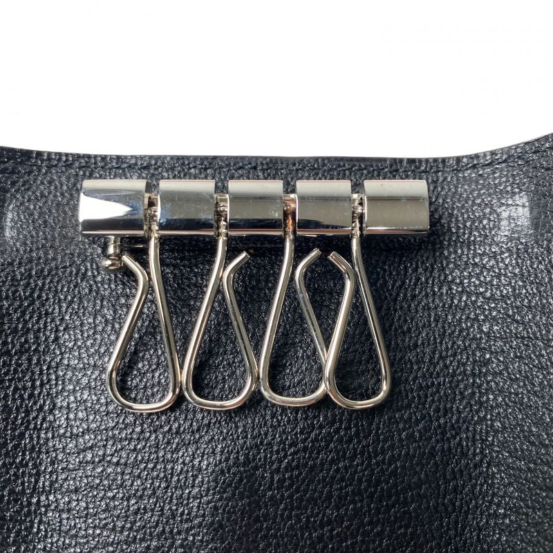 Hermes Women's Bearn 4 Key Case Vshardware W Engraved Chevre Misor Black