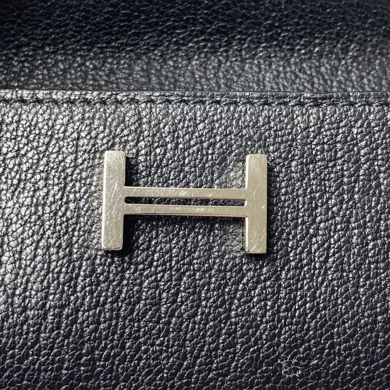 Hermes Women's Bearn 4 Key Case Vshardware W Engraved Chevre Misor Black