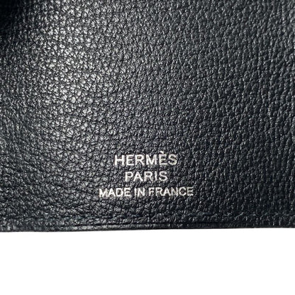 Hermes Women's Bearn 4 Key Case Vshardware W Engraved Chevre Misor Black