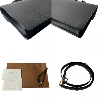 Louis Vuitton Women's Epi Monceau Noir Black Gold Hardware 2way Shoulder Bag