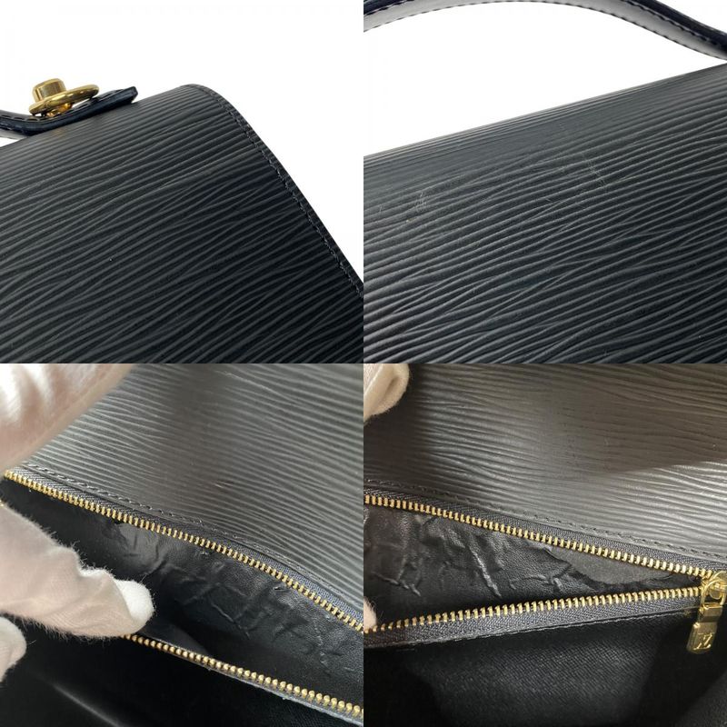 Louis Vuitton Women's Epi Monceau Noir Black Gold Hardware 2way Shoulder Bag