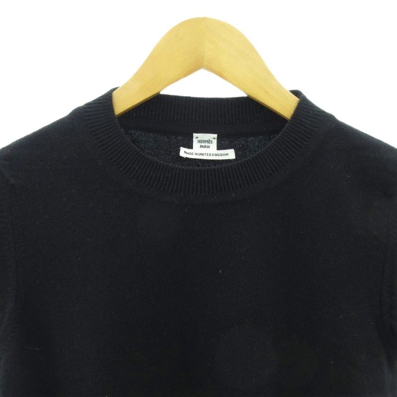 Hermes Cashmere Knit Sweater Short Length Short Sleeves Made In England 38