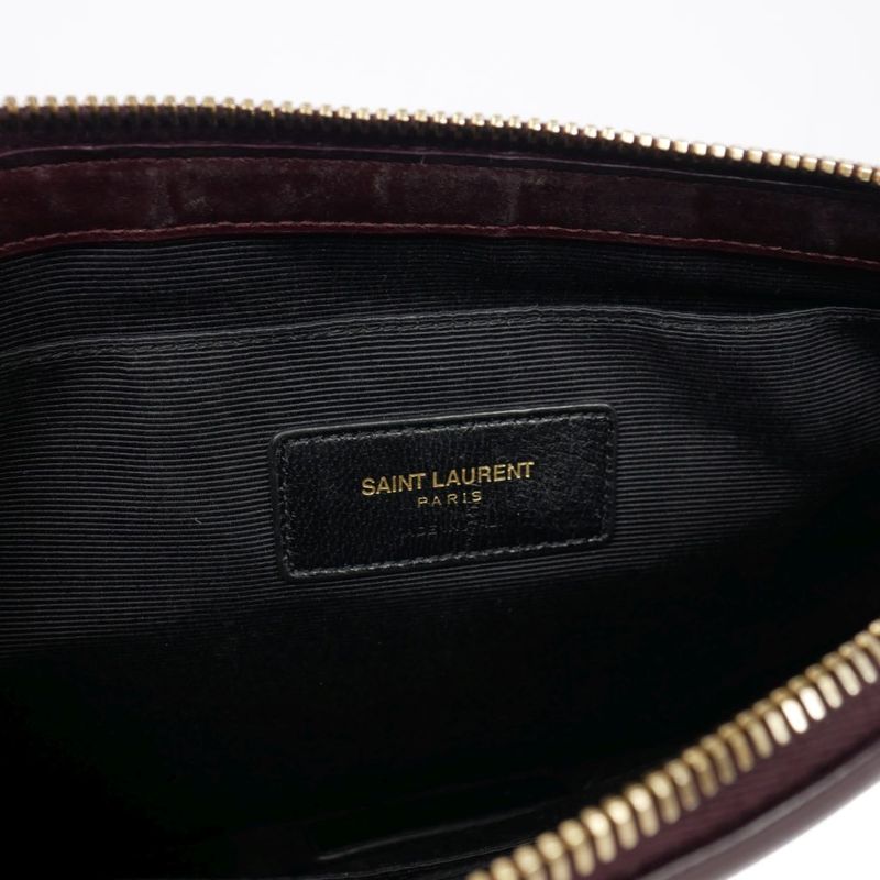 Saint Laurent Paris YSL SAC Pouch AVEC Boundeliere Tassel Fringe Shoulder Bag