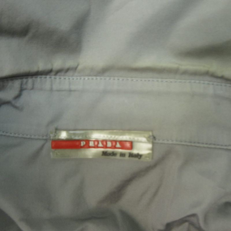 Prada Sport 00s Shirt Wing Button Logo Gray M