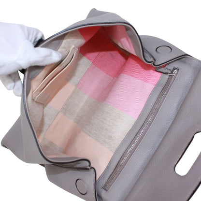 Gucci Bamboo Daily Medium Leather Red Handbag Silver 392013