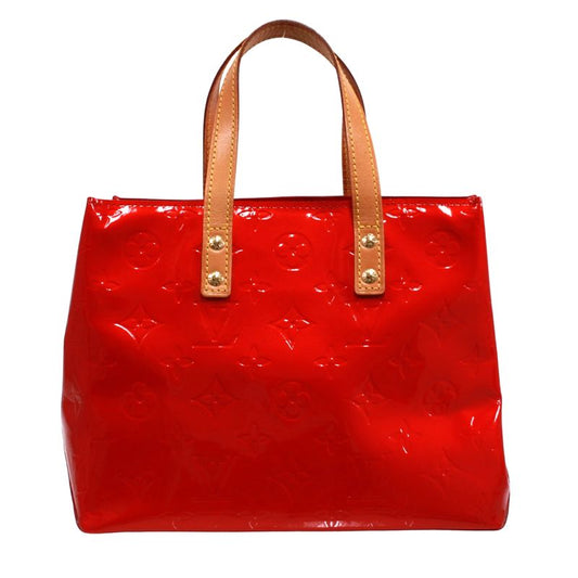 Louis Vuitton Reed PM Monogram Vernis Monogram Vernis Rouge Leather Red Handbag