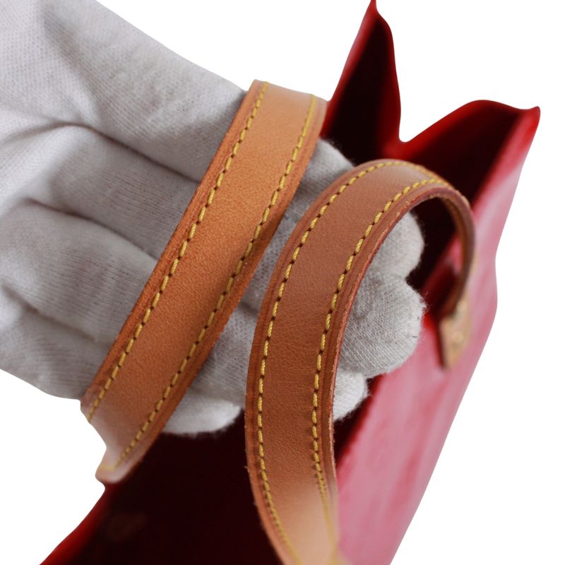 Louis Vuitton Reed PM Monogram Vernis Monogram Vernis Rouge Leather Red Handbag