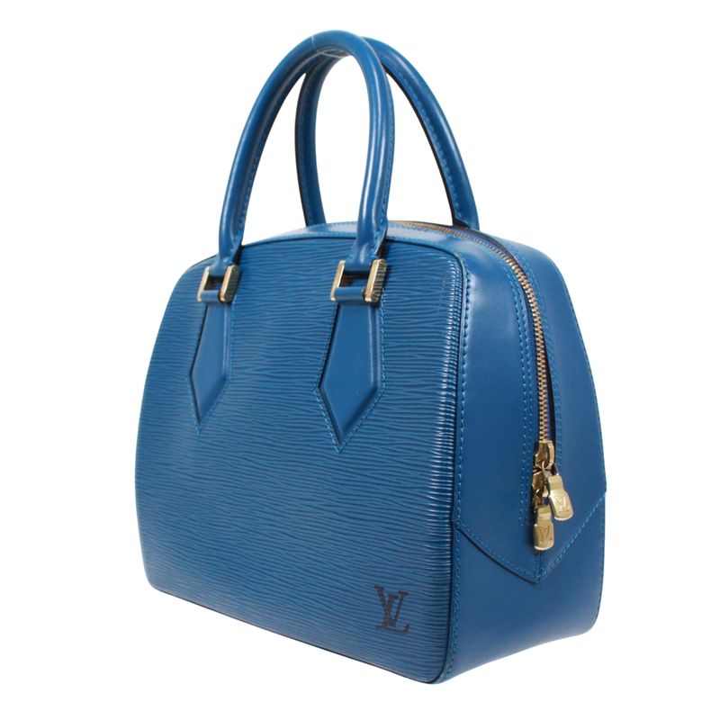 Louis Vuitton Sablon Epi Toledo Blue Leather Blue Handbag Gold M52045