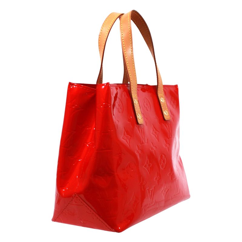 Louis Vuitton Reed PM Monogram Vernis Monogram Vernis Rouge Leather Red Handbag