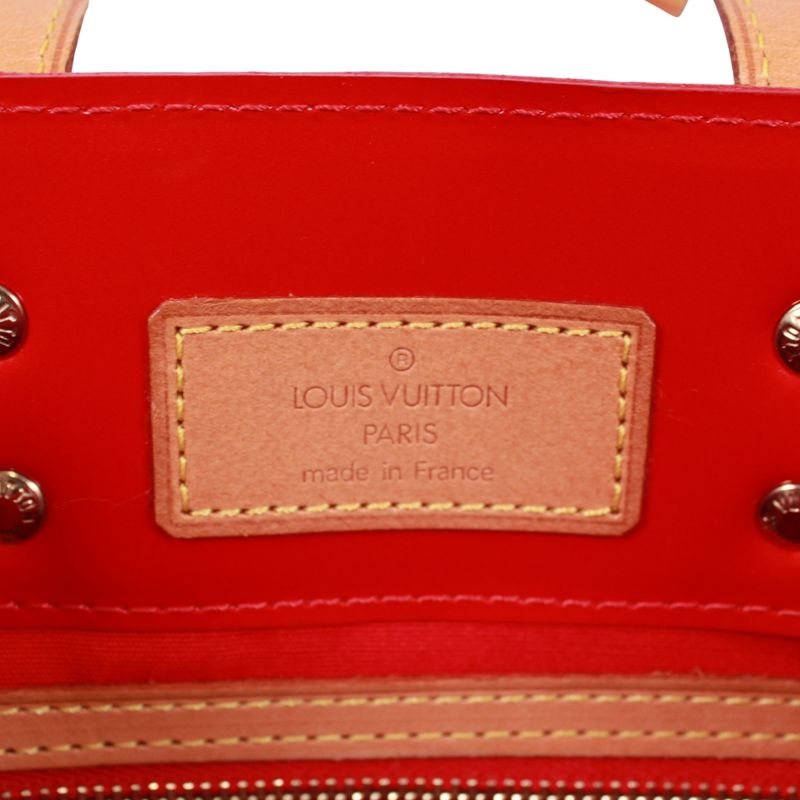 Louis Vuitton Reed PM Monogram Vernis Monogram Vernis Rouge Leather Red Handbag