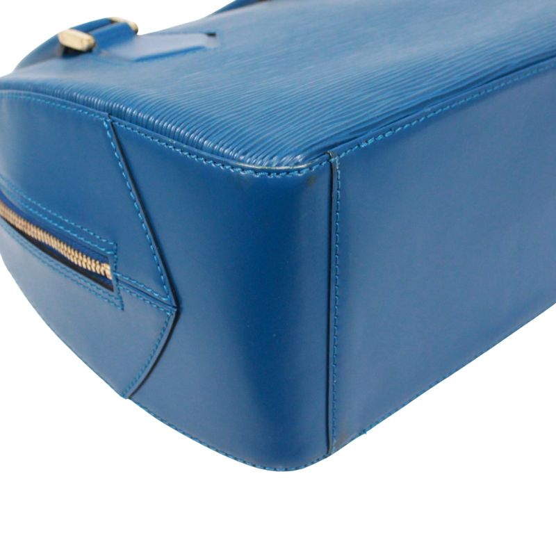 Louis Vuitton Sablon Epi Toledo Blue Leather Blue Handbag Gold M52045