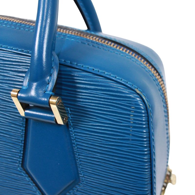 Louis Vuitton Sablon Epi Toledo Blue Leather Blue Handbag Gold M52045