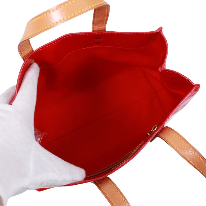 Louis Vuitton Reed PM Monogram Vernis Monogram Vernis Rouge Leather Red Handbag
