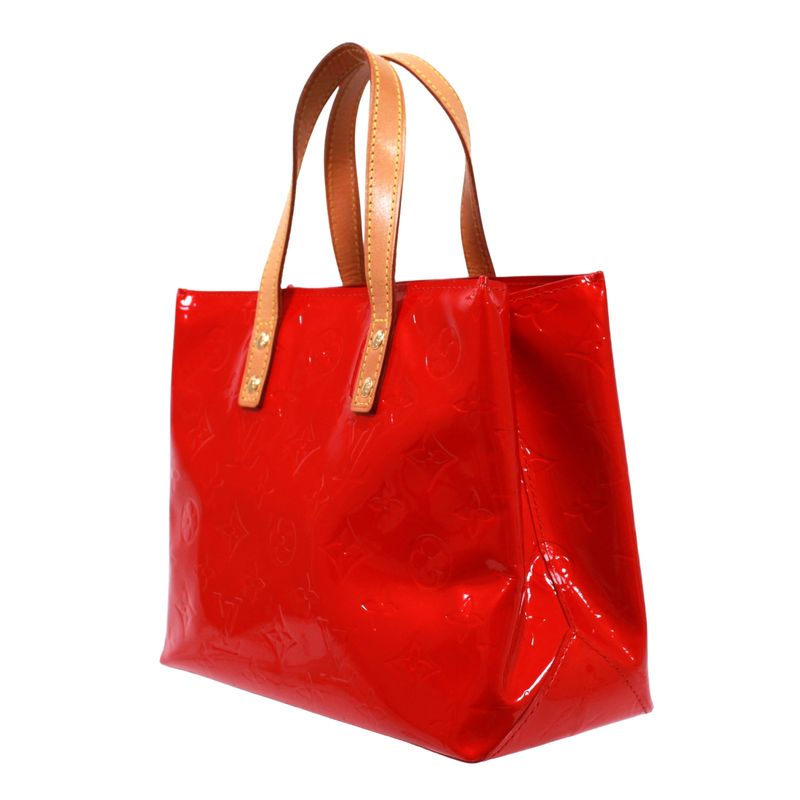 Louis Vuitton Reed PM Monogram Vernis Monogram Vernis Rouge Leather Red Handbag