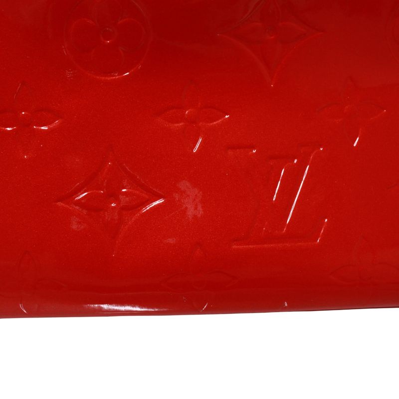 Louis Vuitton Reed PM Monogram Vernis Monogram Vernis Rouge Leather Red Handbag