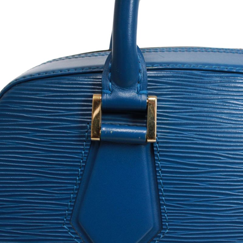 Louis Vuitton Sablon Epi Toledo Blue Leather Blue Handbag Gold M52045