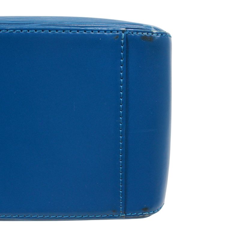 Louis Vuitton Sablon Epi Toledo Blue Leather Blue Handbag Gold M52045