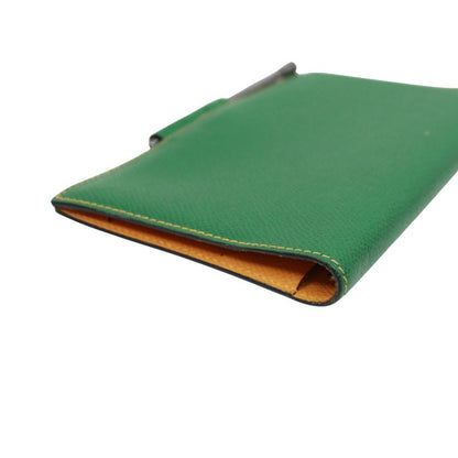 Hermes Agenda GM Leather Yellow and Green Wallets and Accessories Silver