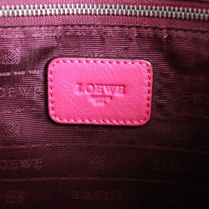 Loewe Heritage Leather Pink Tote Bag Silver