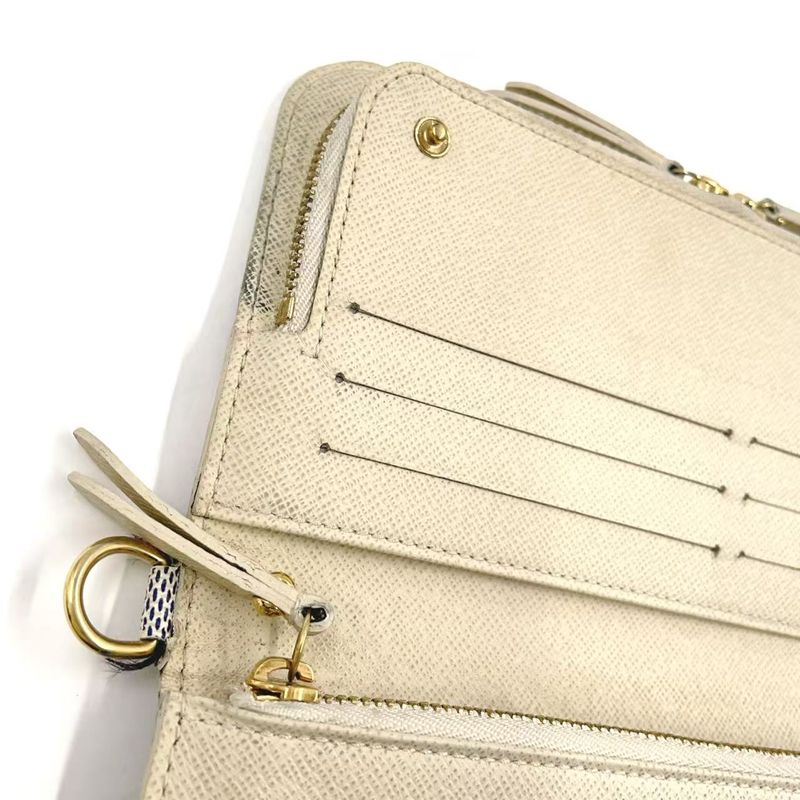 Louis Vuitton Portefeuille Antholite Damier Azure Damier Azure Leather × PVC