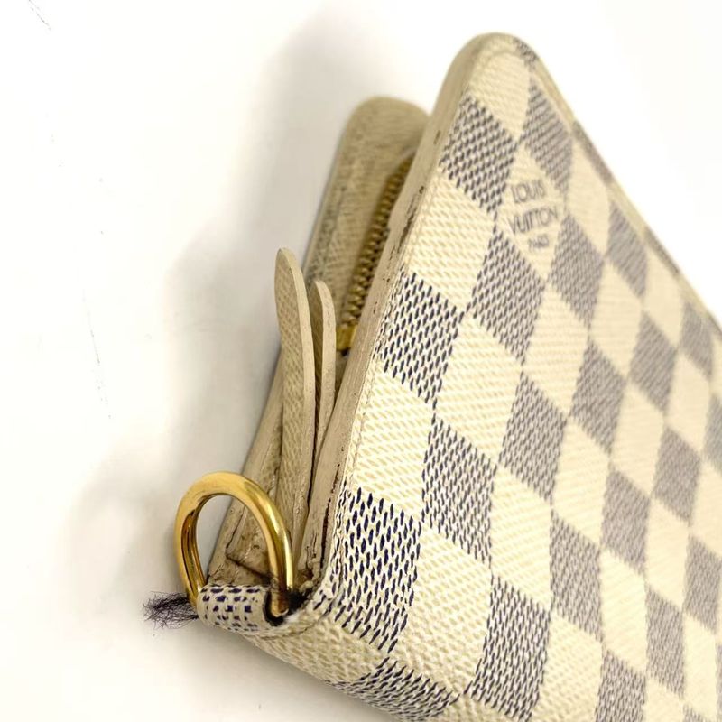 Louis Vuitton Portefeuille Antholite Damier Azure Damier Azure Leather × PVC