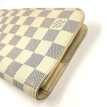 Louis Vuitton Portefeuille Antholite Damier Azure Damier Azure Leather × PVC