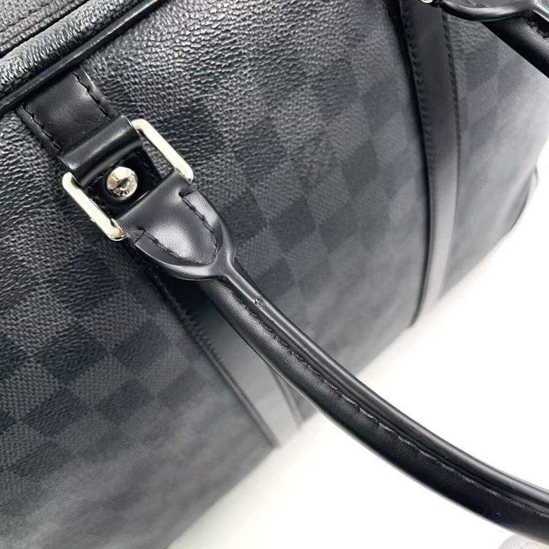 Louis Vuitton Porte Documents Voyage Damier Graphite Damier Graphite Leather ×