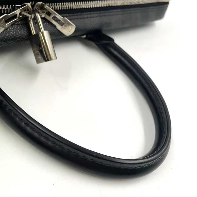 Louis Vuitton Porte Documents Voyage Damier Graphite Damier Graphite Leather ×