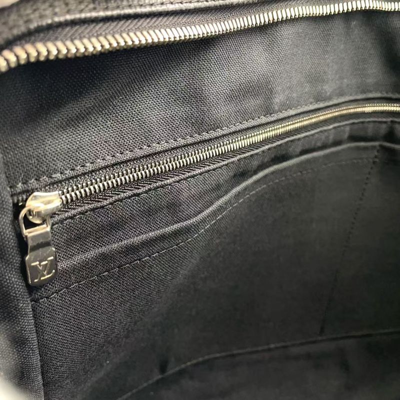 Louis Vuitton Porte Documents Voyage Damier Graphite Damier Graphite Leather ×