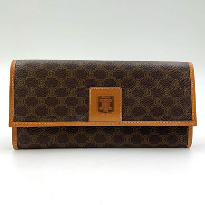 Celine Leather X PVC Brown Wallet