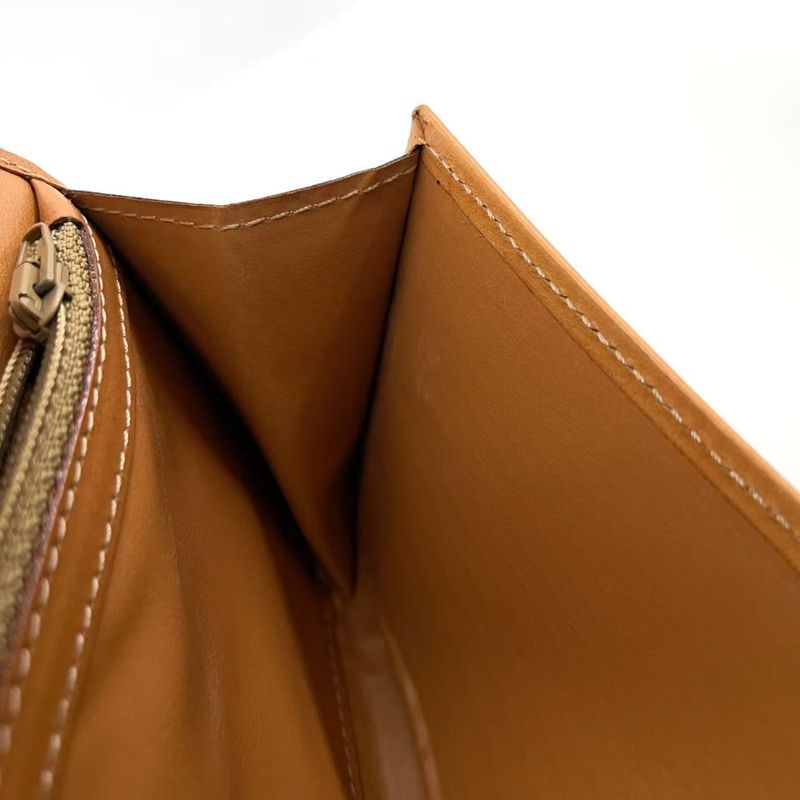 Celine Leather X PVC Brown Wallet