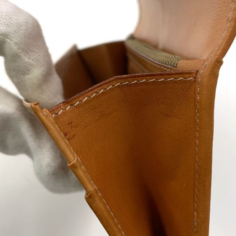Celine Leather X PVC Brown Wallet