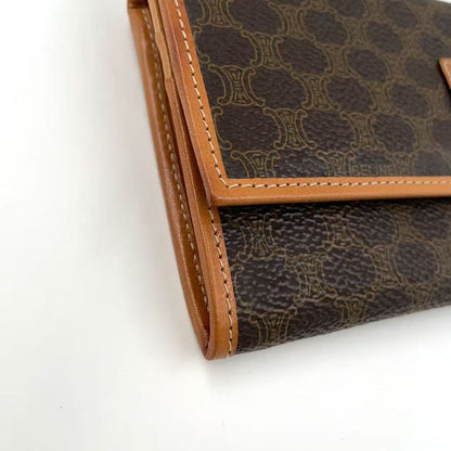 Celine Leather X PVC Brown Wallet