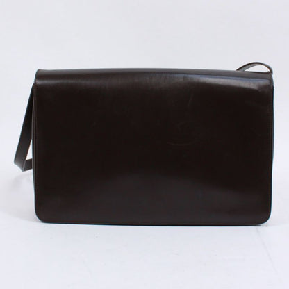 Gucci Old Gucci Leather Brown Shoulder Bag Gold