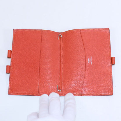 Hermes Agenda GM Notebook Cabas - Chevre Orange Wallets and Accessories Silver