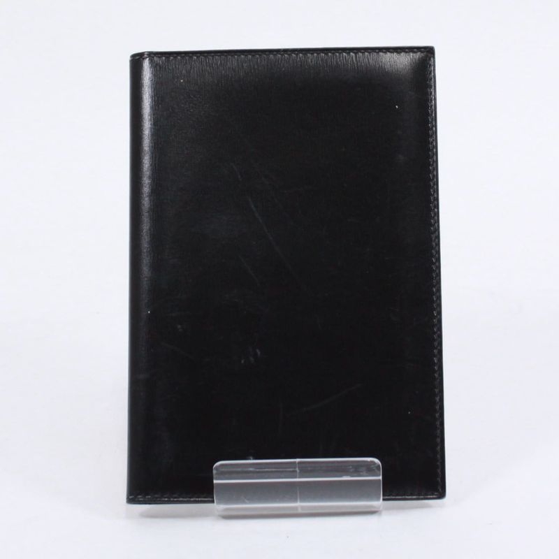 Hermes Pass Case Box Calf Black Card Case