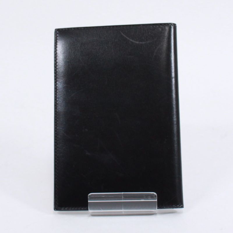 Hermes Pass Case Box Calf Black Card Case