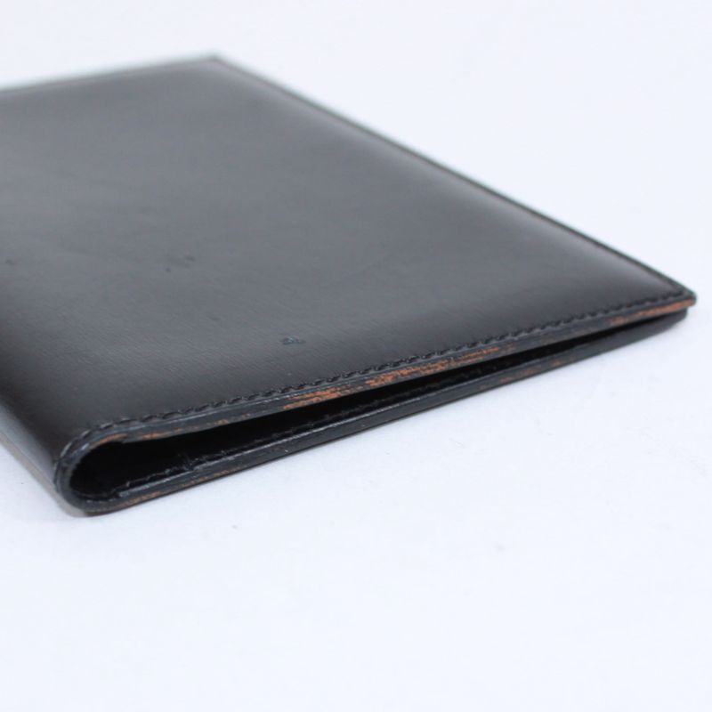 Hermes Pass Case Box Calf Black Card Case