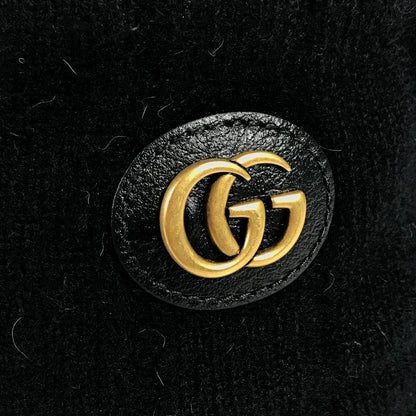 Gucci Hat Double G 757912 Wool Black