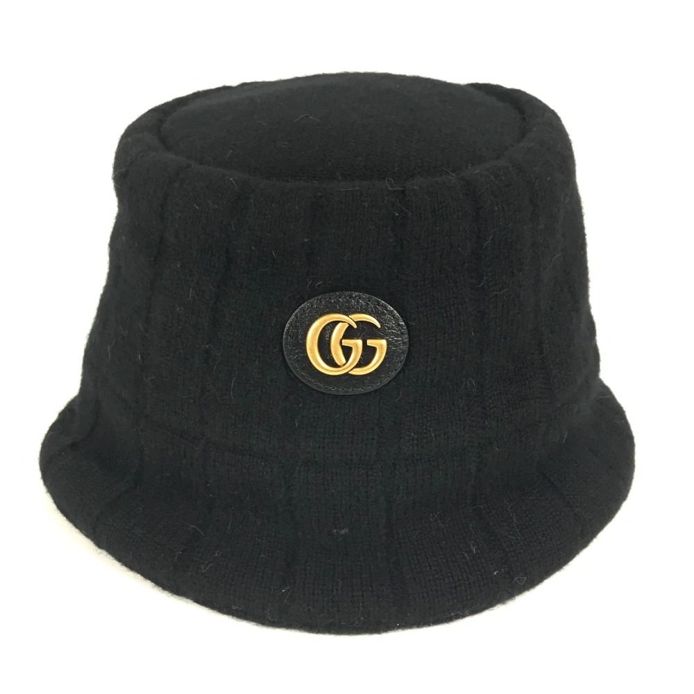 Gucci Hat Double G 757912 Wool Black