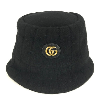 Gucci Hat Double G 757912 Wool Black