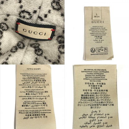 Gucci Hat Double G 757912 Wool Black