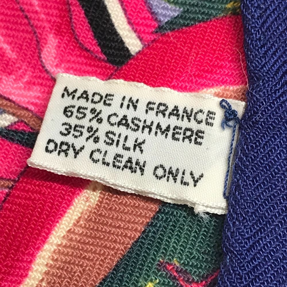 Hermes Scarf Caregean 140 Caregean 140 Cashmere Blue