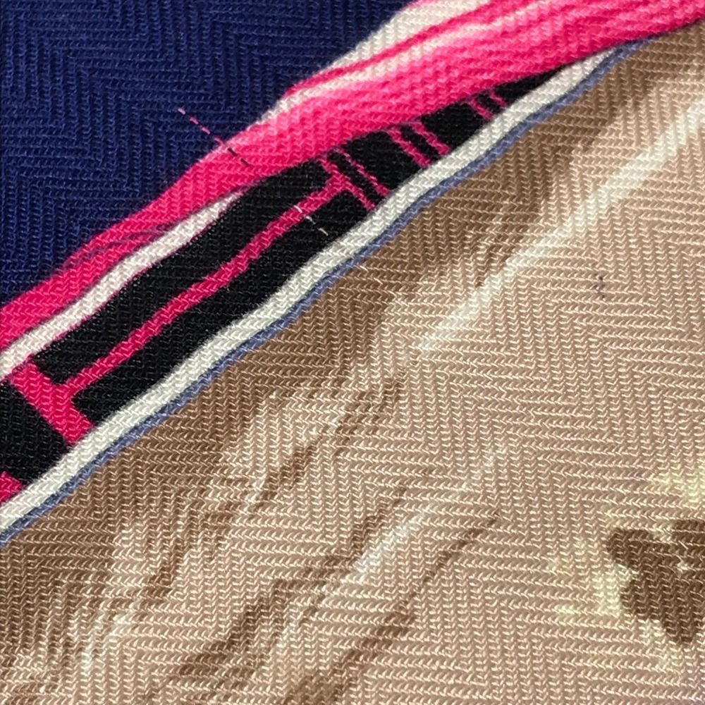 Hermes Scarf Caregean 140 Caregean 140 Cashmere Blue