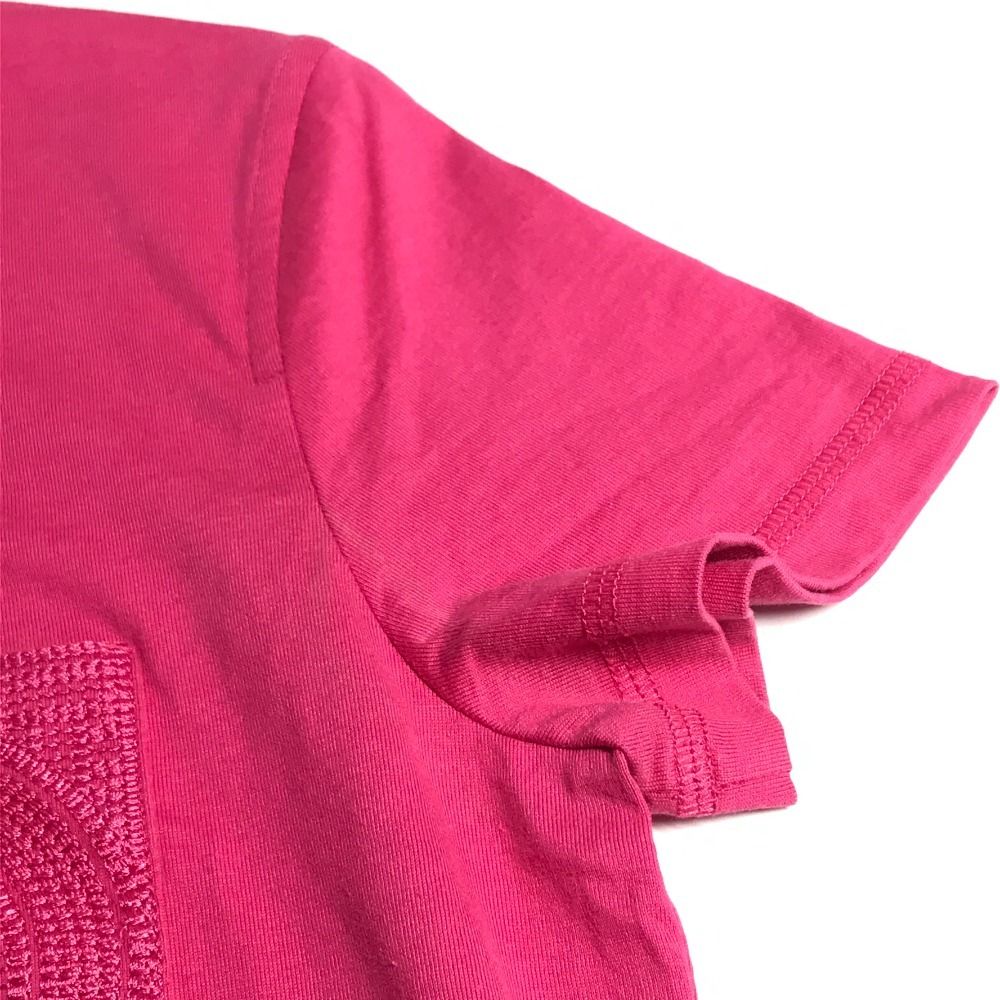 Hermes Dress Embroidery Mosaic H Logo Pocket Cotton Pink